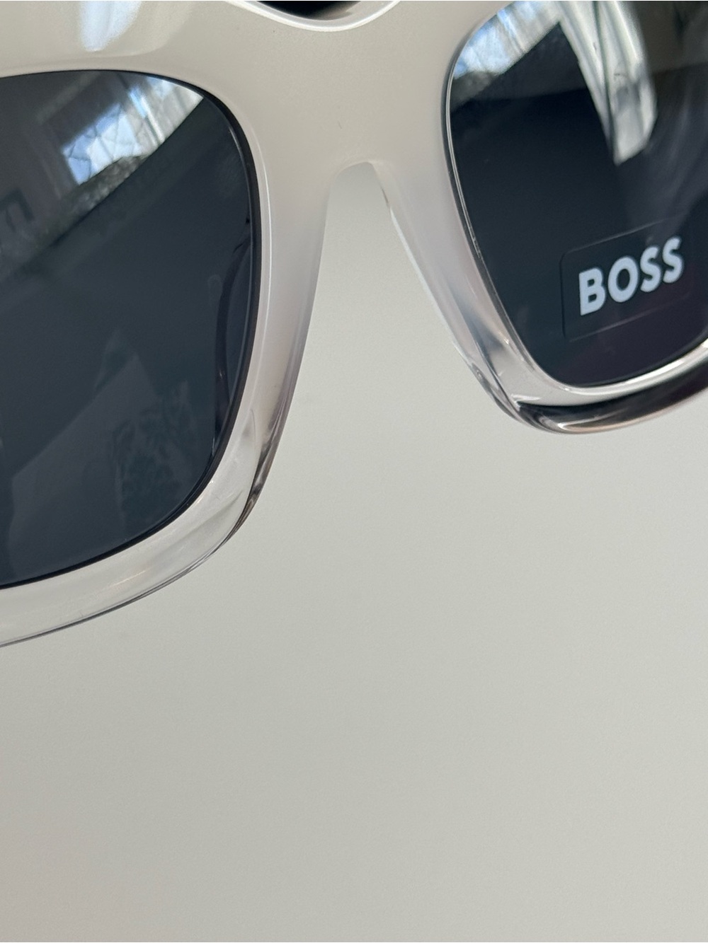 BOSS White Square Women's Sunglasses BOSS 1386/S - Picture 5 of 9